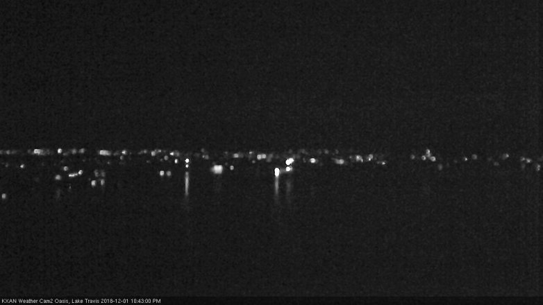 Lake Travis webcam, December 1, 2018 9:45 PM CT