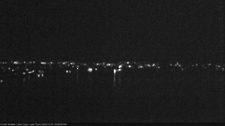 Lake Travis webcam, December 1, 2018 9:50 PM CT