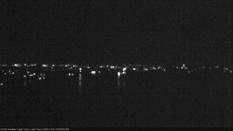 Lake Travis webcam, December 1, 2018 10:00 PM CT