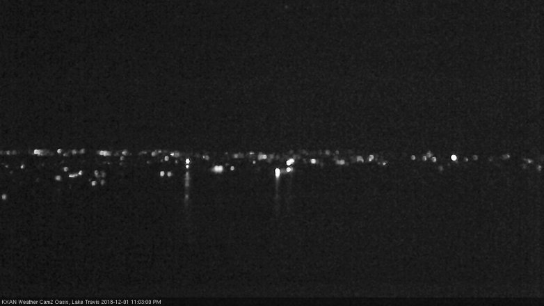 Lake Travis webcam, December 1, 2018 10:05 PM CT