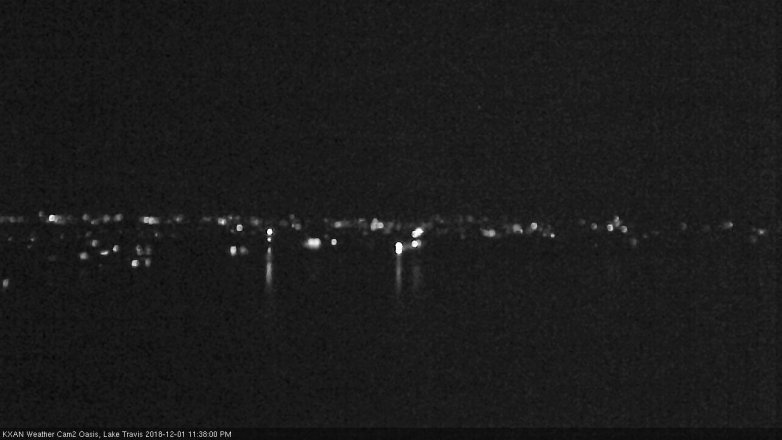 Lake Travis webcam, December 1, 2018 10:40 PM CT
