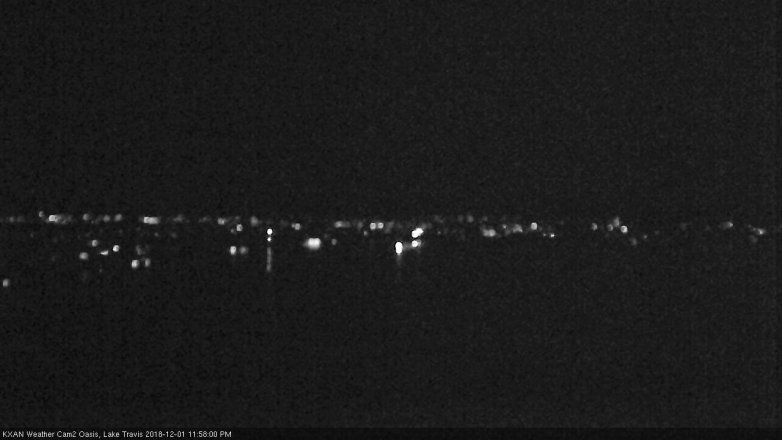 Lake Travis webcam, December 1, 2018 11:00 PM CT