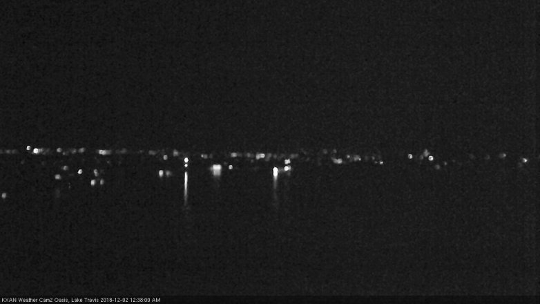 Lake Travis webcam, December 1, 2018 11:40 PM CT