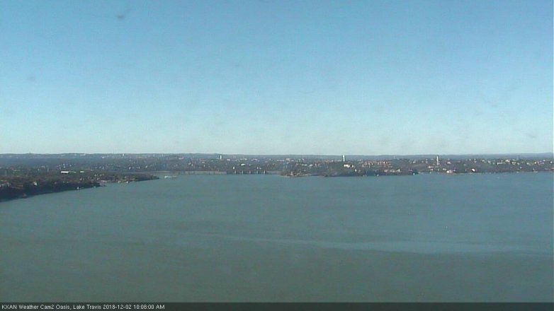 Lake Travis webcam, December 2, 2018 9:10 AM CT