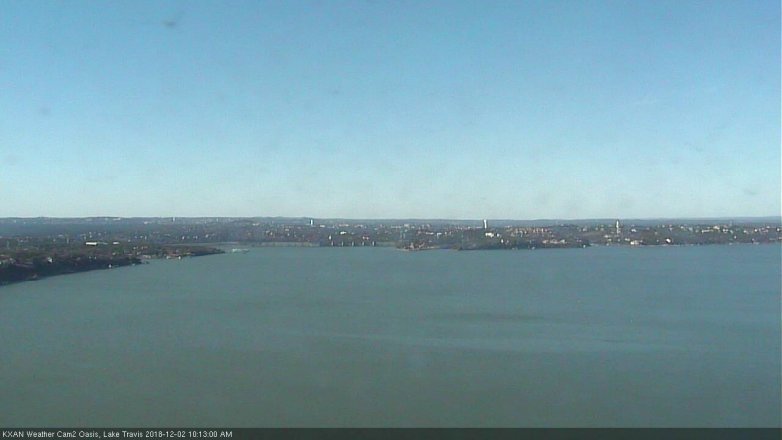 Lake Travis webcam, December 2, 2018 9:15 AM CT