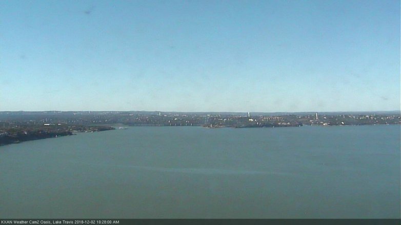 Lake Travis webcam, December 2, 2018 9:30 AM CT