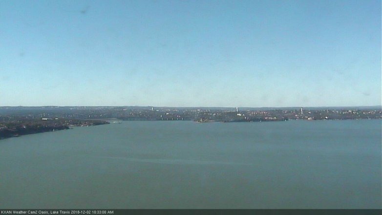 Lake Travis webcam, December 2, 2018 9:35 AM CT