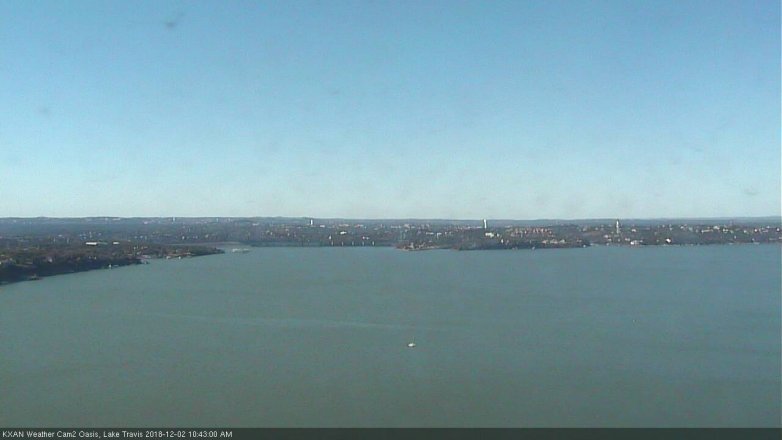 Lake Travis webcam, December 2, 2018 9:45 AM CT