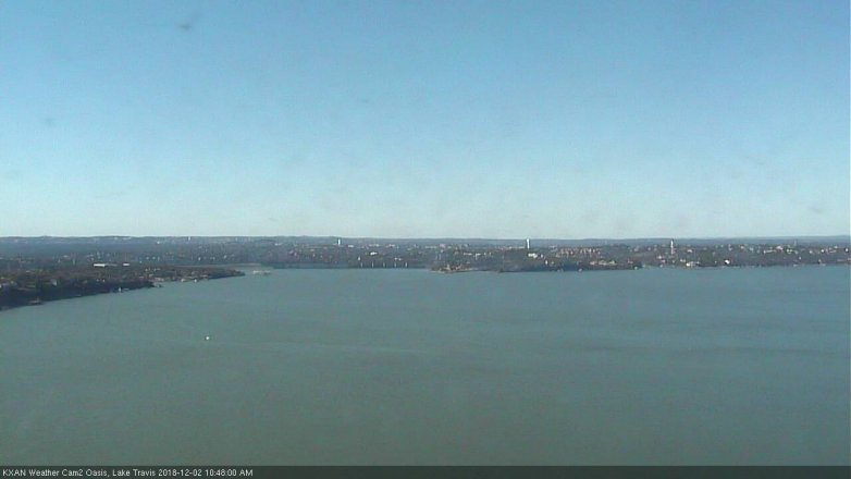 Lake Travis webcam, December 2, 2018 9:50 AM CT