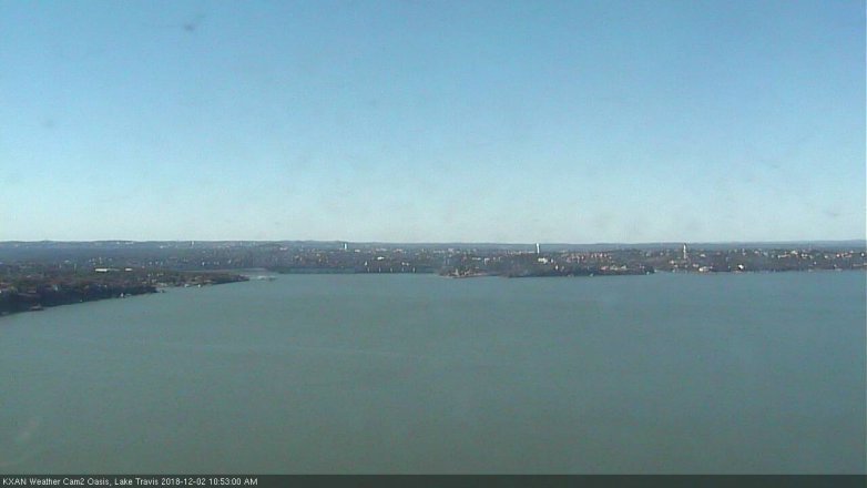 Lake Travis webcam, December 2, 2018 9:55 AM CT
