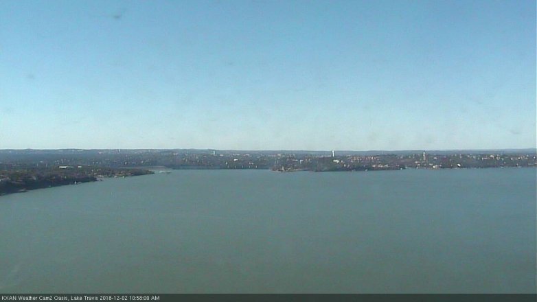 Lake Travis webcam, December 2, 2018 10:00 AM CT