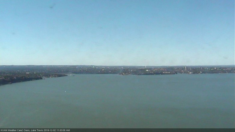Lake Travis webcam, December 2, 2018 10:05 AM CT