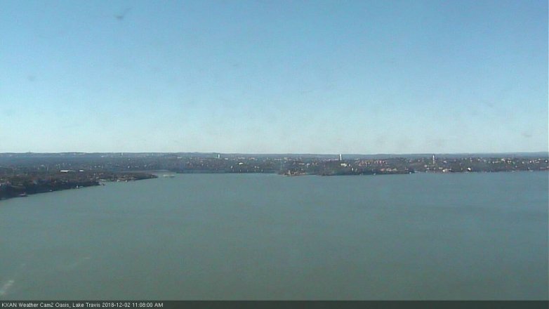 Lake Travis webcam, December 2, 2018 10:10 AM CT