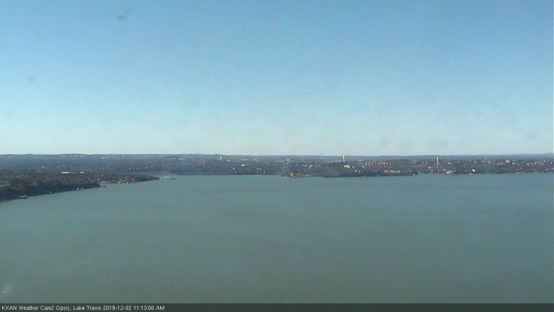 Lake Travis webcam, December 2, 2018 10:15 AM CT