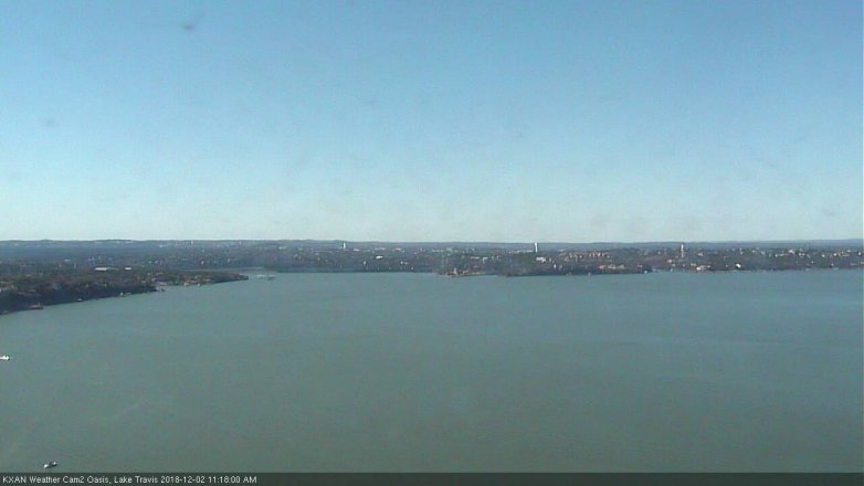 Lake Travis webcam, December 2, 2018 10:20 AM CT