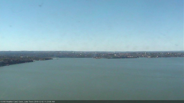 Lake Travis webcam, December 2, 2018 10:25 AM CT