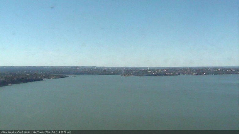 Lake Travis webcam, December 2, 2018 10:35 AM CT