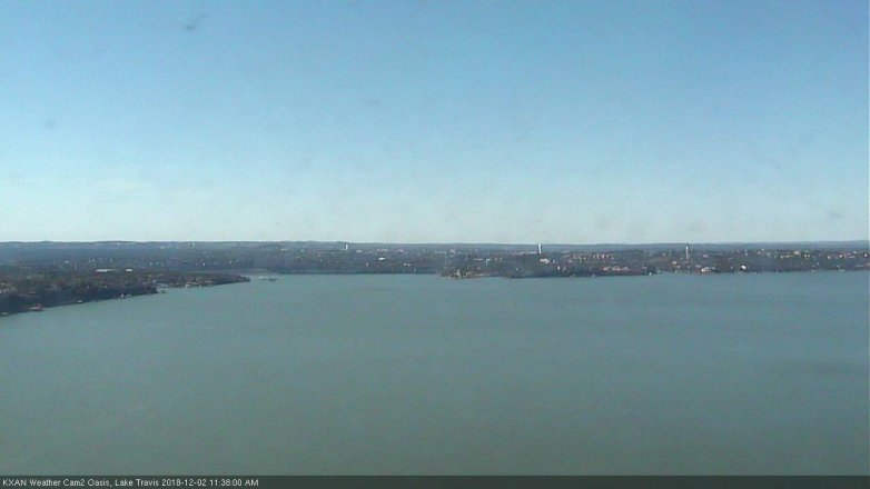 Lake Travis webcam, December 2, 2018 10:40 AM CT