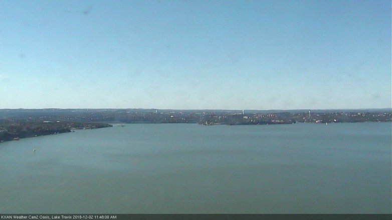 Lake Travis webcam, December 2, 2018 10:50 AM CT