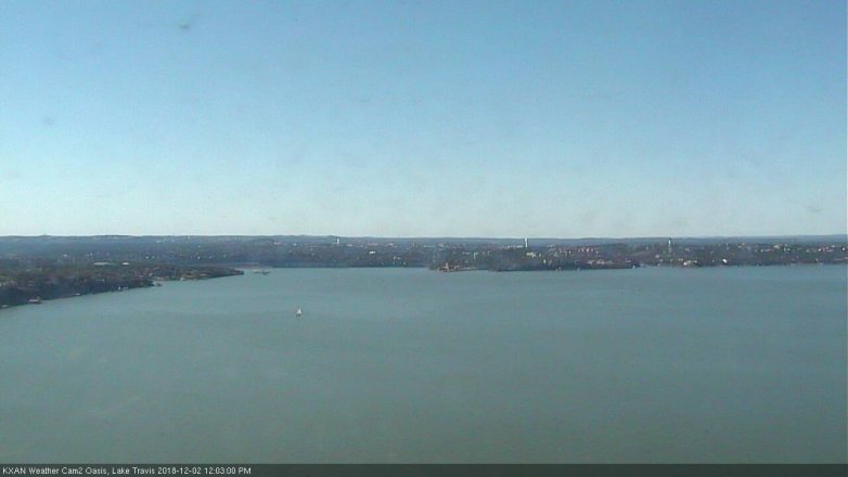 Lake Travis webcam, December 2, 2018 11:05 AM CT