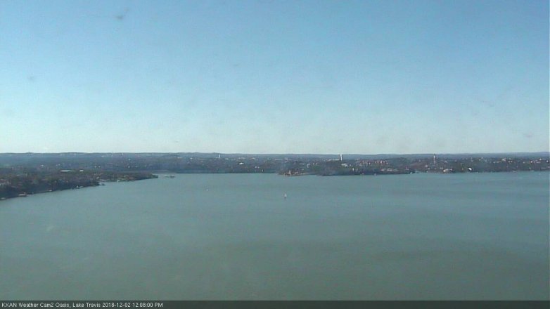 Lake Travis webcam, December 2, 2018 11:10 AM CT