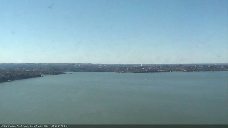 Lake Travis webcam, December 2, 2018 11:15 AM CT