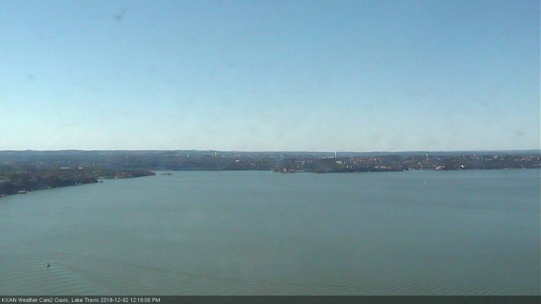 Lake Travis webcam, December 2, 2018 11:20 AM CT