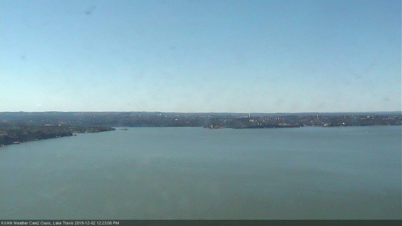 Lake Travis webcam, December 2, 2018 11:25 AM CT