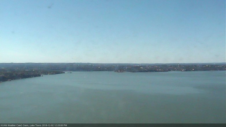 Lake Travis webcam, December 2, 2018 11:30 AM CT