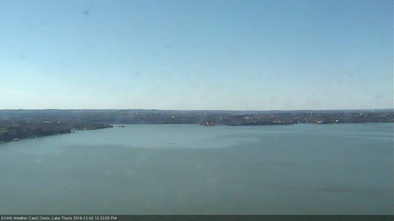 Lake Travis webcam, December 2, 2018 11:35 AM CT