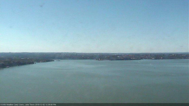 Lake Travis webcam, December 2, 2018 11:40 AM CT