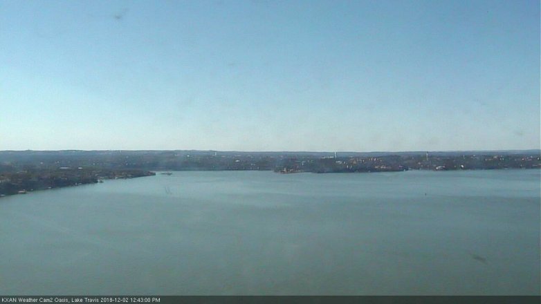 Lake Travis webcam, December 2, 2018 11:45 AM CT
