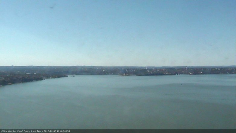 Lake Travis webcam, December 2, 2018 11:50 AM CT