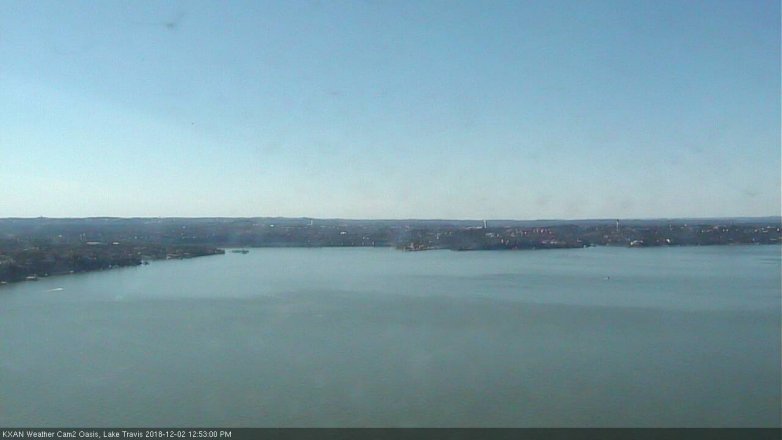 Lake Travis webcam, December 2, 2018 11:55 AM CT