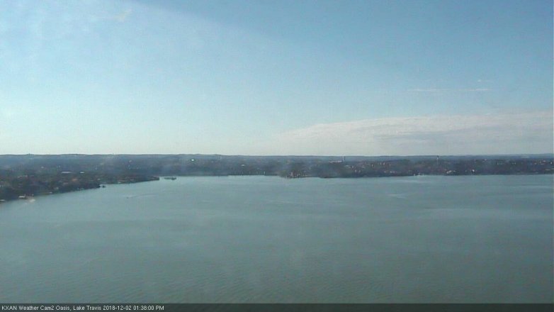 Lake Travis webcam, December 2, 2018 12:40 PM CT