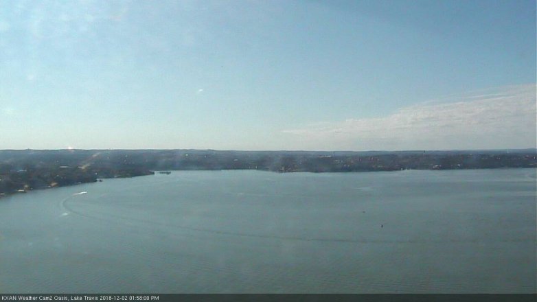Lake Travis webcam, December 2, 2018 1:00 PM CT