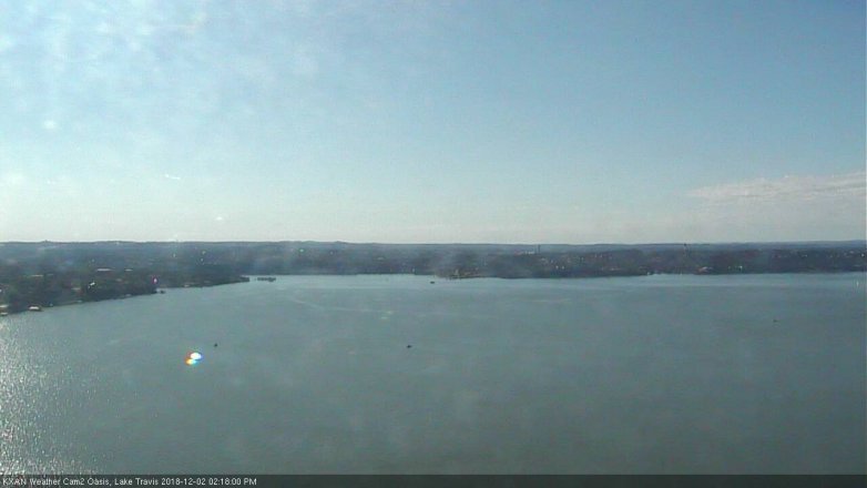 Lake Travis webcam, December 2, 2018 1:20 PM CT