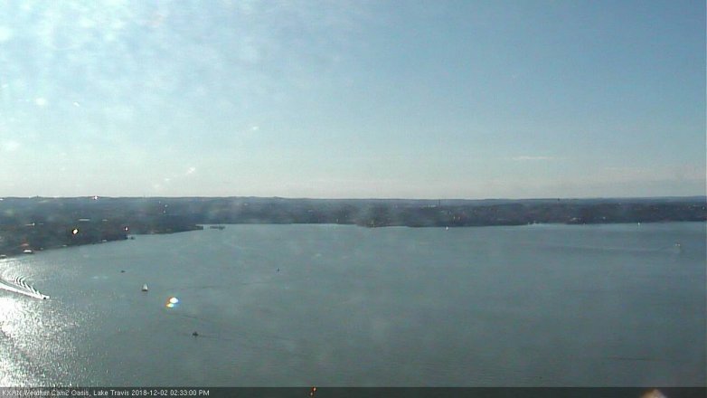 Lake Travis webcam, December 2, 2018 1:35 PM CT