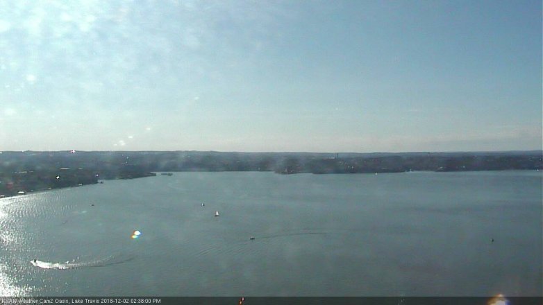 Lake Travis webcam, December 2, 2018 1:40 PM CT