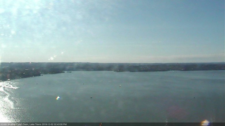 Lake Travis webcam, December 2, 2018 1:45 PM CT