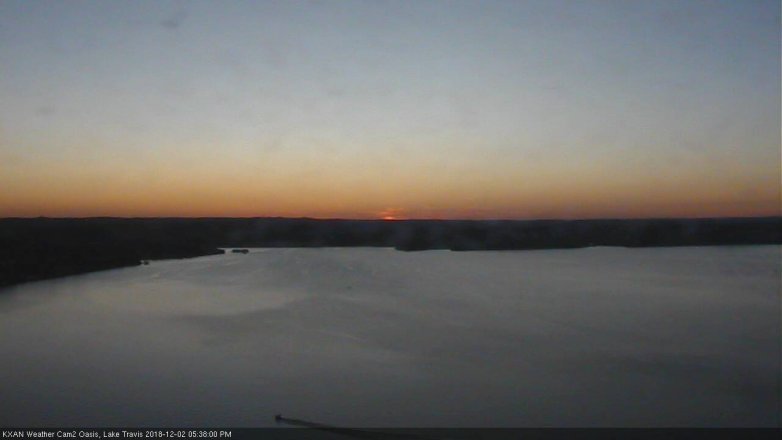Lake Travis webcam, December 2, 2018 4:40 PM CT