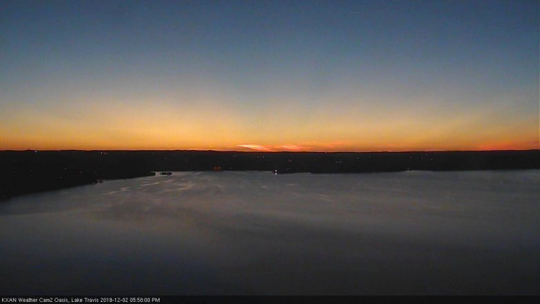 Lake Travis webcam, December 2, 2018 5:00 PM CT