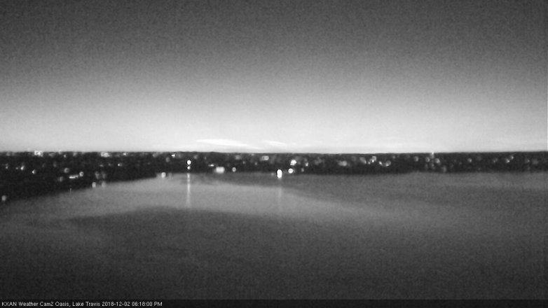 Lake Travis webcam, December 2, 2018 5:20 PM CT