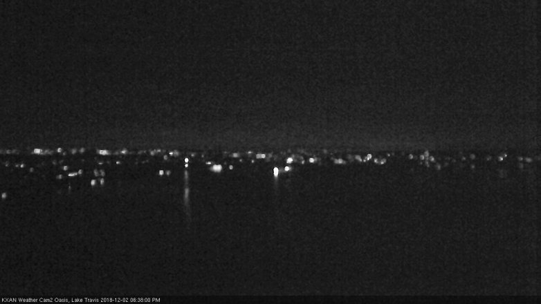 Lake Travis webcam, December 2, 2018 5:40 PM CT