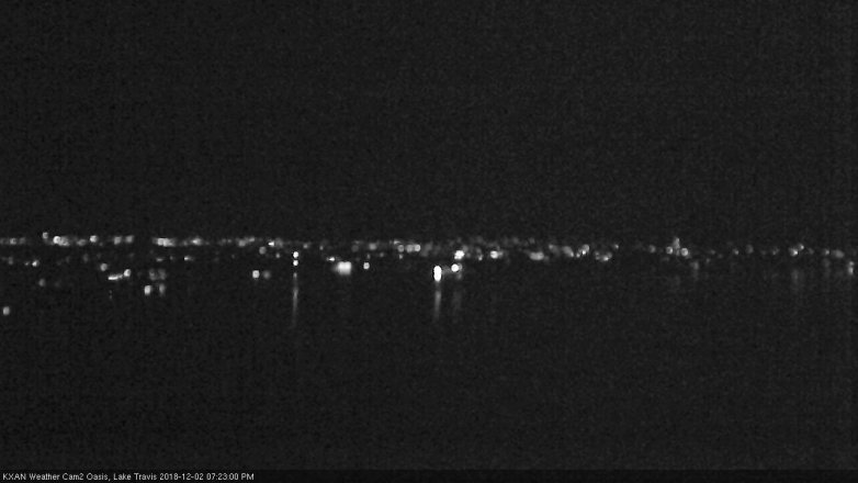 Lake Travis webcam, December 2, 2018 6:25 PM CT