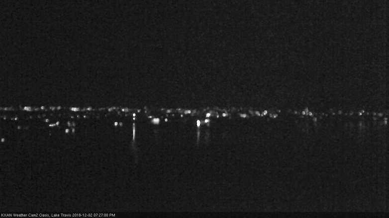 Lake Travis webcam, December 2, 2018 6:30 PM CT