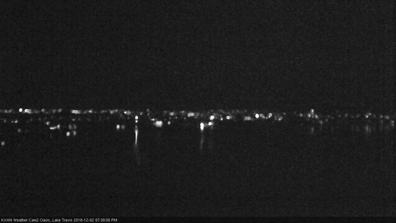 Lake Travis webcam, December 2, 2018 6:40 PM CT