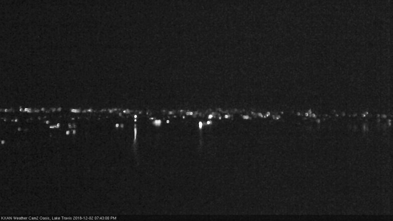 Lake Travis webcam, December 2, 2018 6:45 PM CT