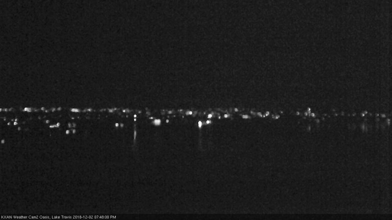 Lake Travis webcam, December 2, 2018 6:50 PM CT