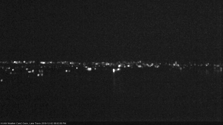 Lake Travis webcam, December 2, 2018 7:05 PM CT